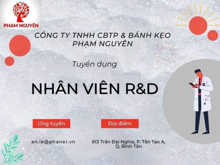 NHÂN VIÊN R&D (Bình Tân)