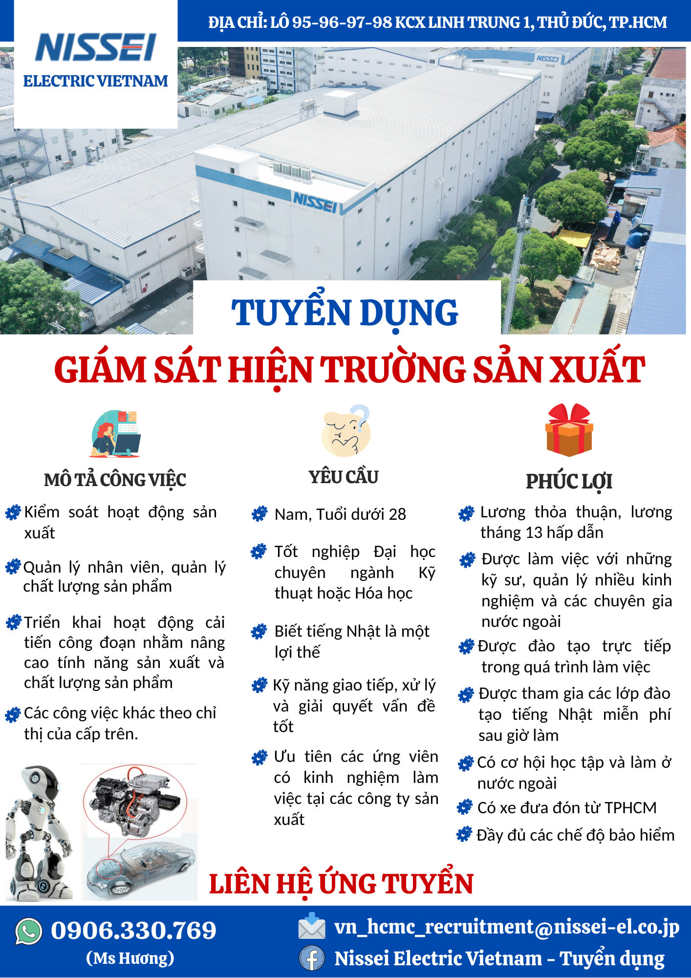 GIÁM SÁT HIỆN TRƯỜNG SẢN XUẤT (Thủ Đức)