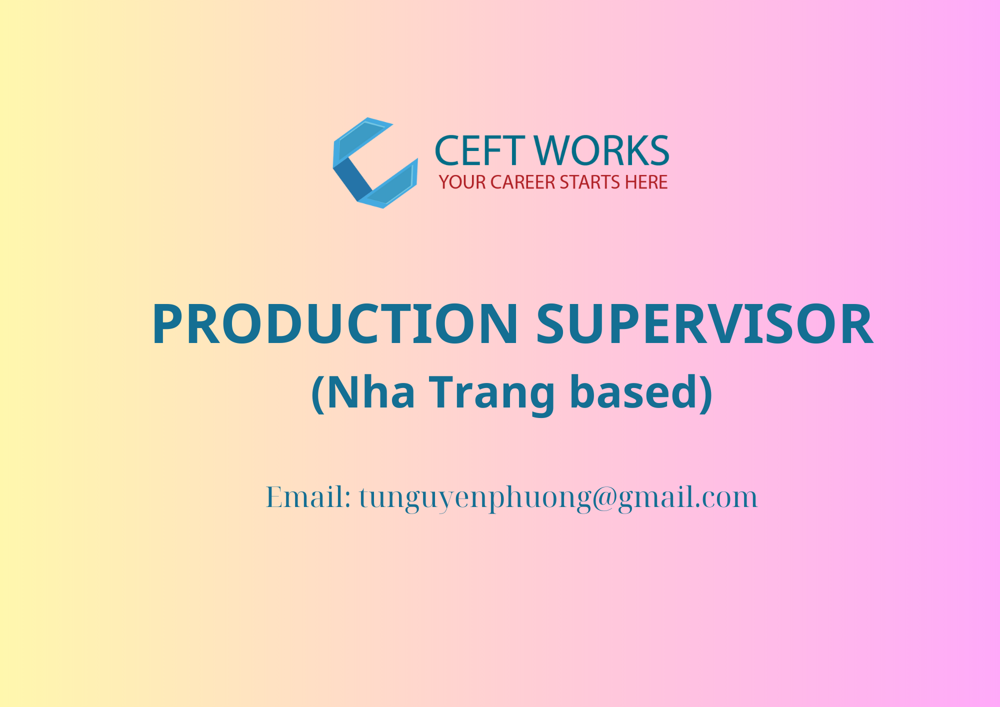 Production Supervisor (Nha Trang City, Vietnam)