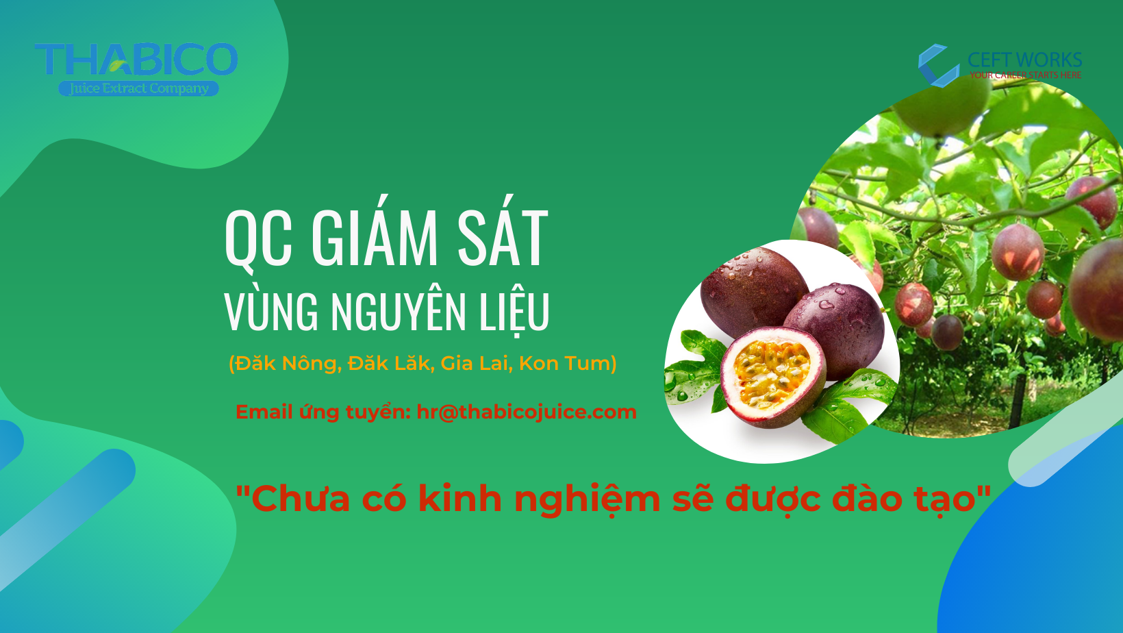 QC GIÁM SÁT VÙNG NGUYÊN LIỆU ((Đăk Nông, Đăk Lăk, Gia Lai, Kon Tum)