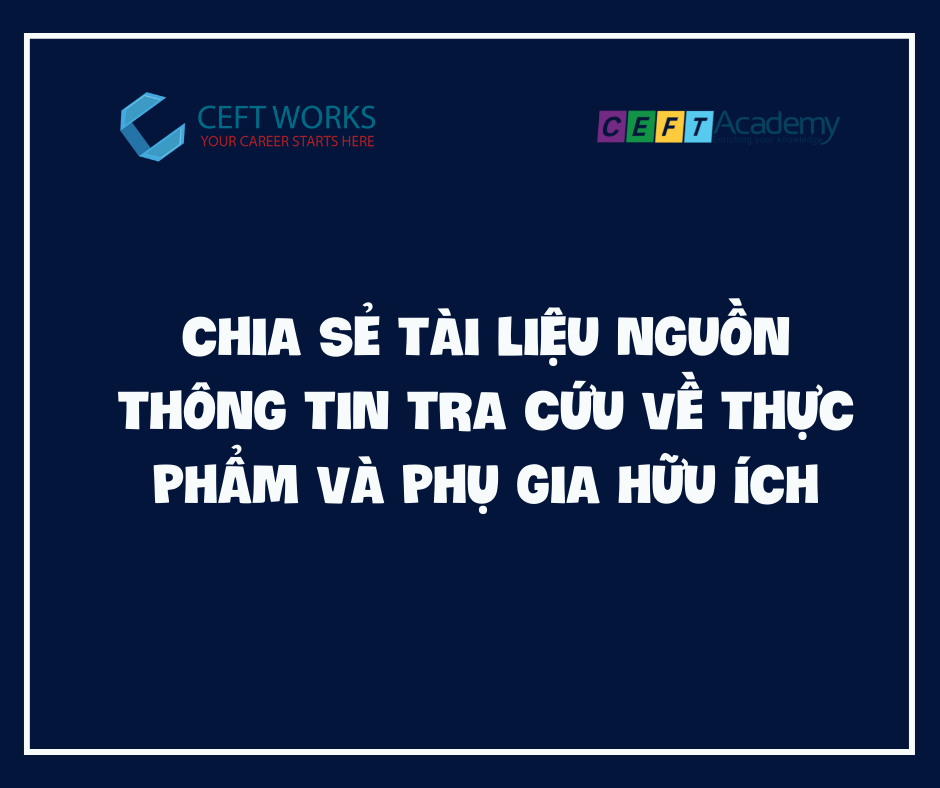 Chia sẻ Tài Liệu NGUỒN THÔNG TIN TRA CỨU VỀ THỰC PHẨM VÀ PHỤ GIA HỮU ÍCH