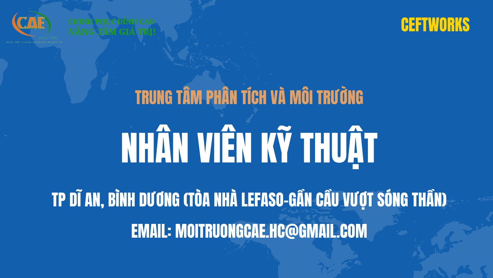 NHÂN VIÊN KỸ THUẬT (Dĩ An, Bình Dương)
