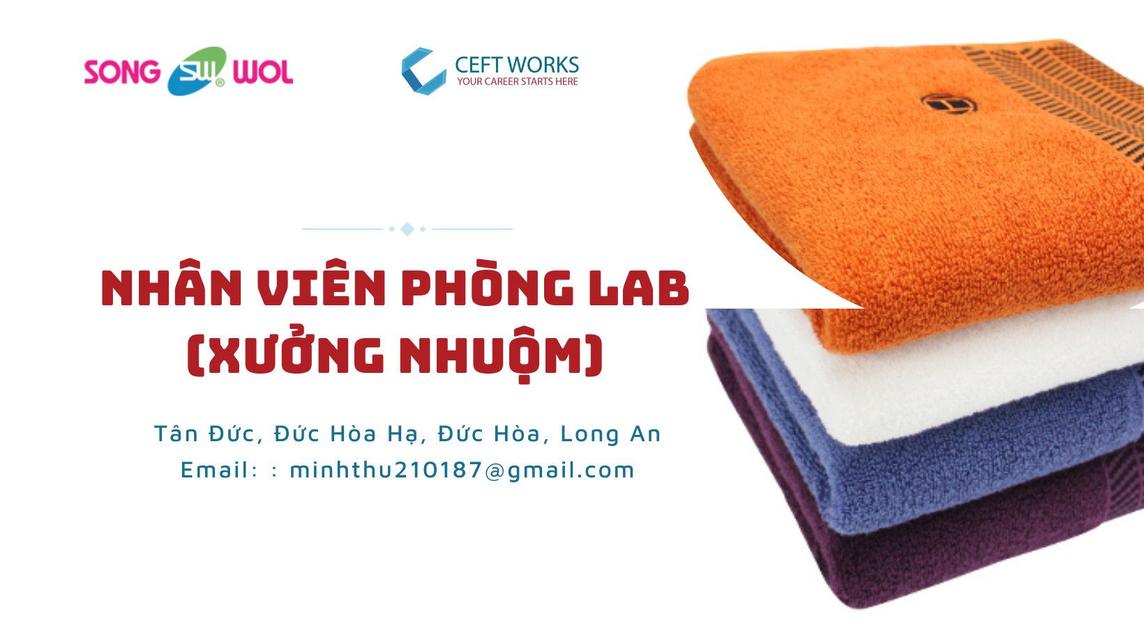 NHÂN VIÊN PHÒNG LAB (Long An)