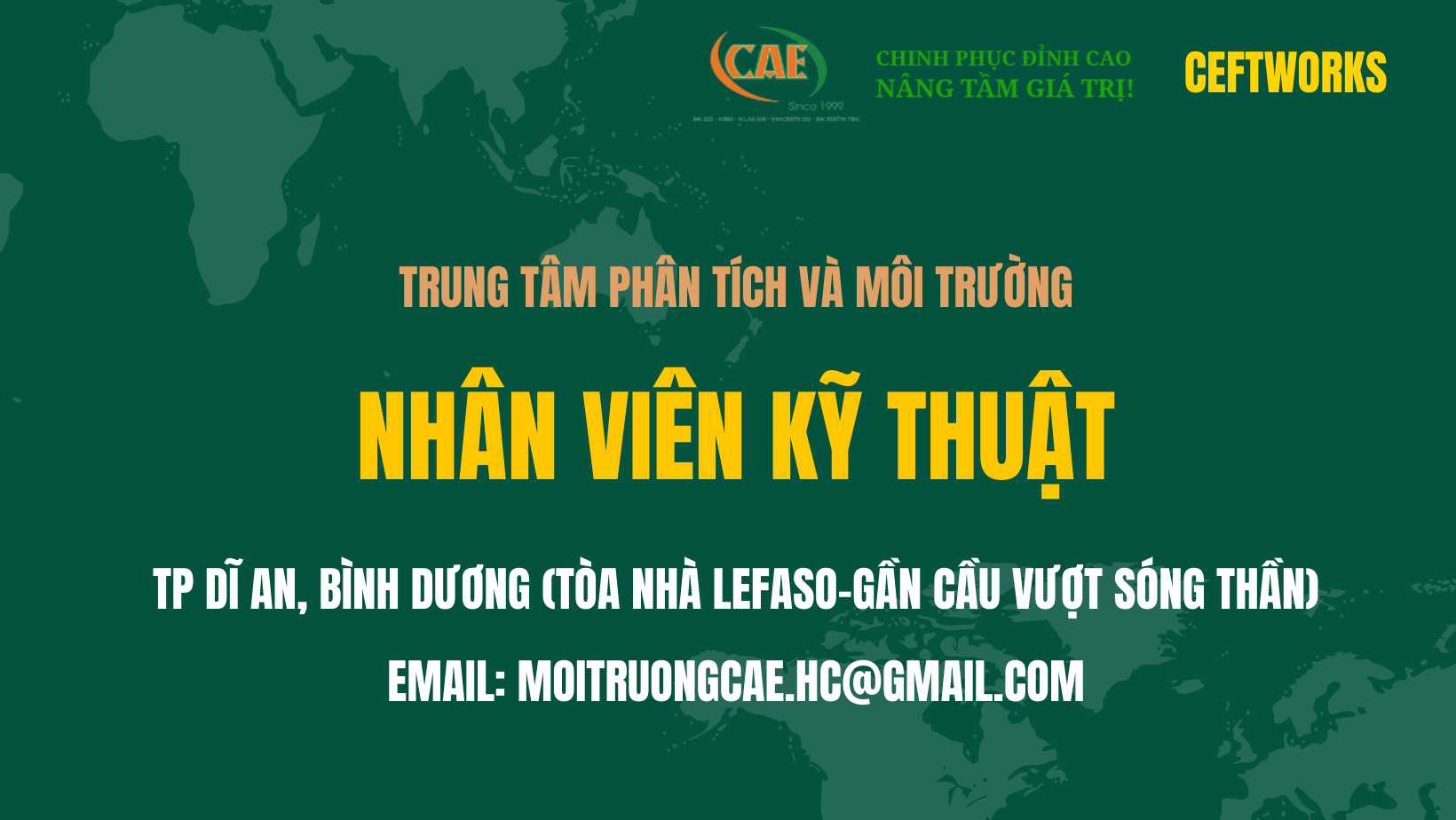 NHÂN VIÊN KỸ THUẬT (Bình Dương)