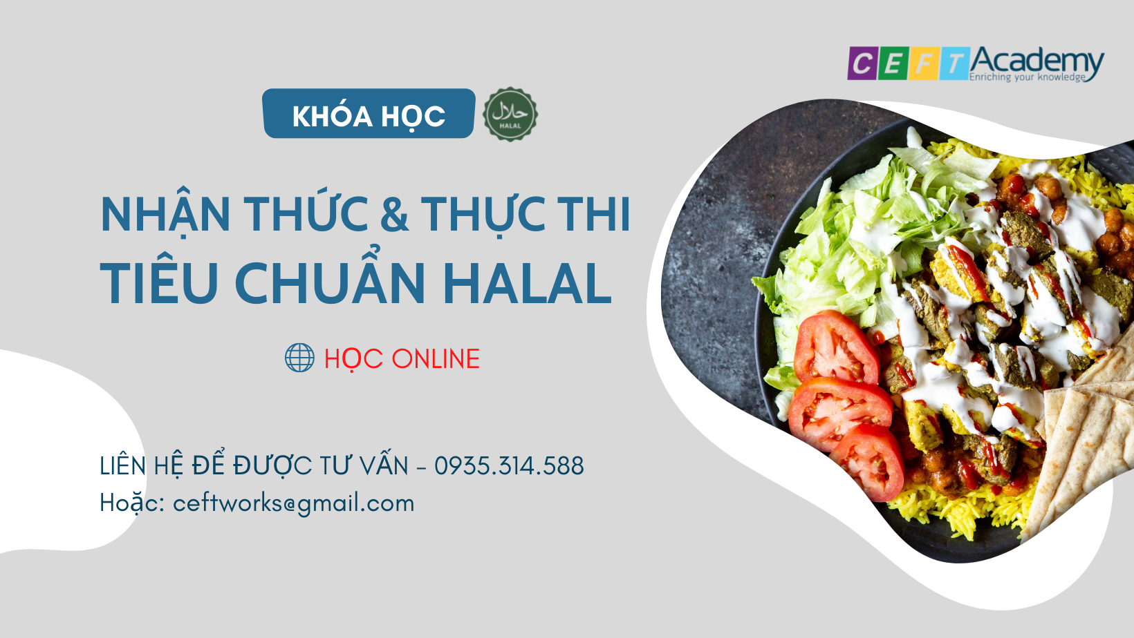 KHÓA HỌC NHẬN THỨC VÀ THỰC THI TIÊU CHUẨN HALAL (08/09/2024)