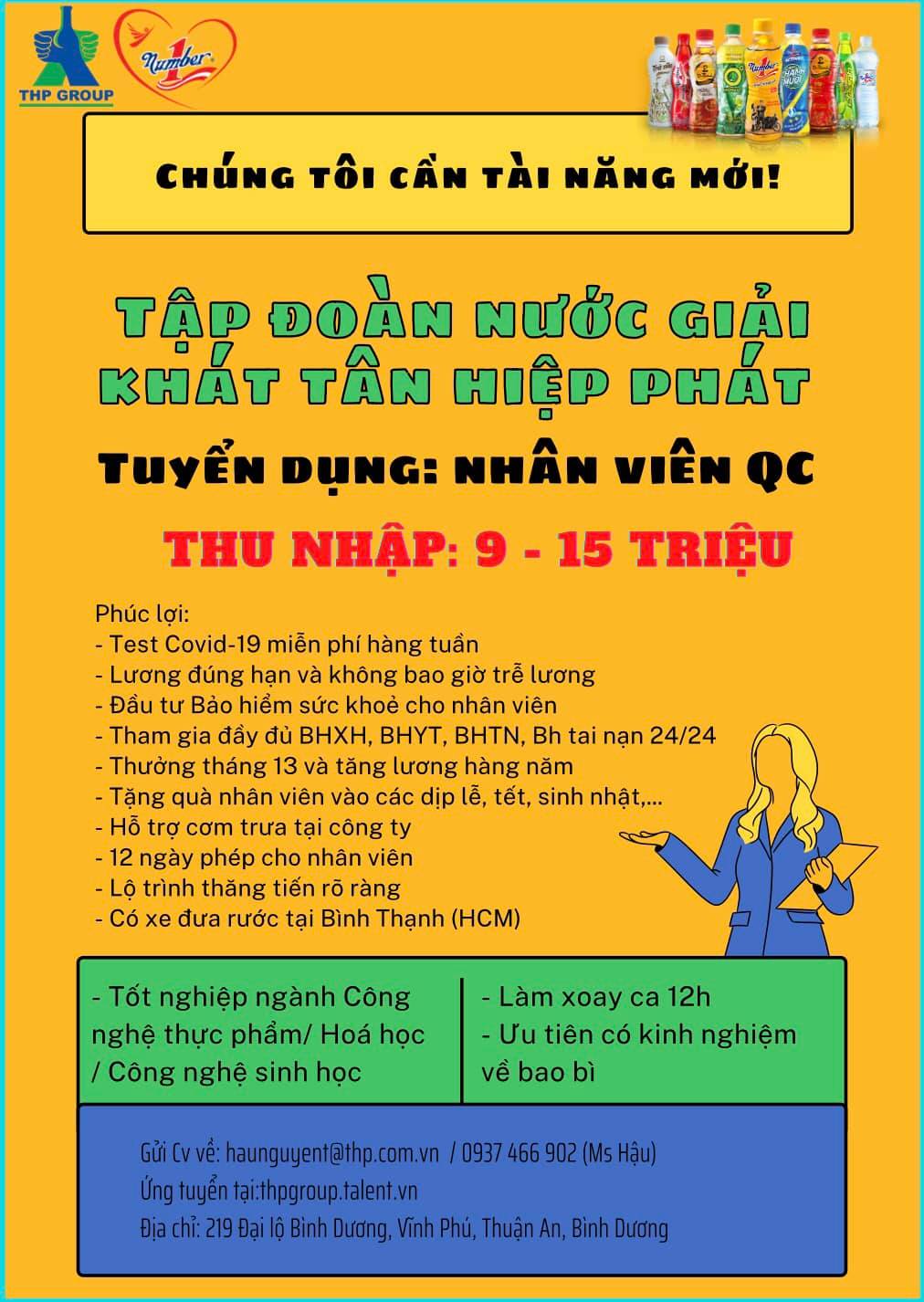 NHÂN VIÊN QC (Tân Hiệp Phát)