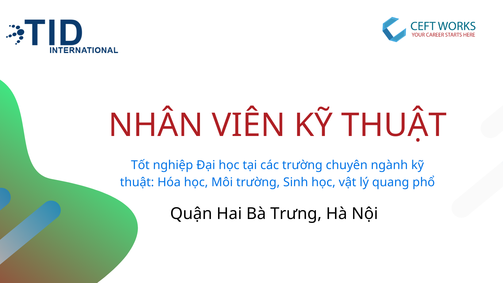 NHÂN VIÊN KỸ THUẬT (HÀ NỘI)