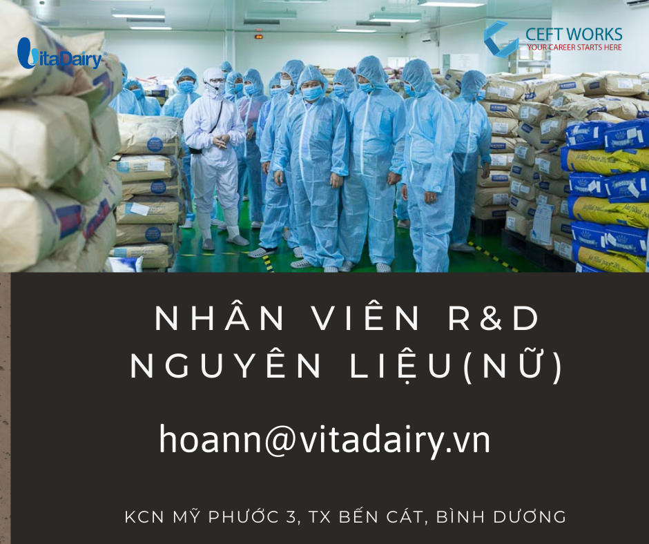 Nhân viên R&D nguyên liệu (Nữ)