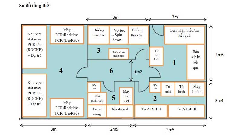 sơ đồ phòng PCR