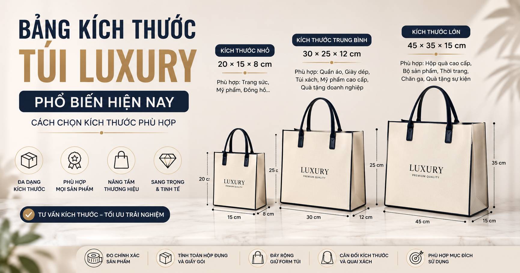 bang-kich-thuoc-tui-luxury-pho-bien-hien-nay
