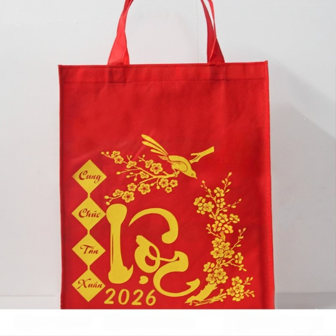Mẫu thiết kế túi vải không dệt đựng quà tết tạo sự sang trọng, ý nghĩa