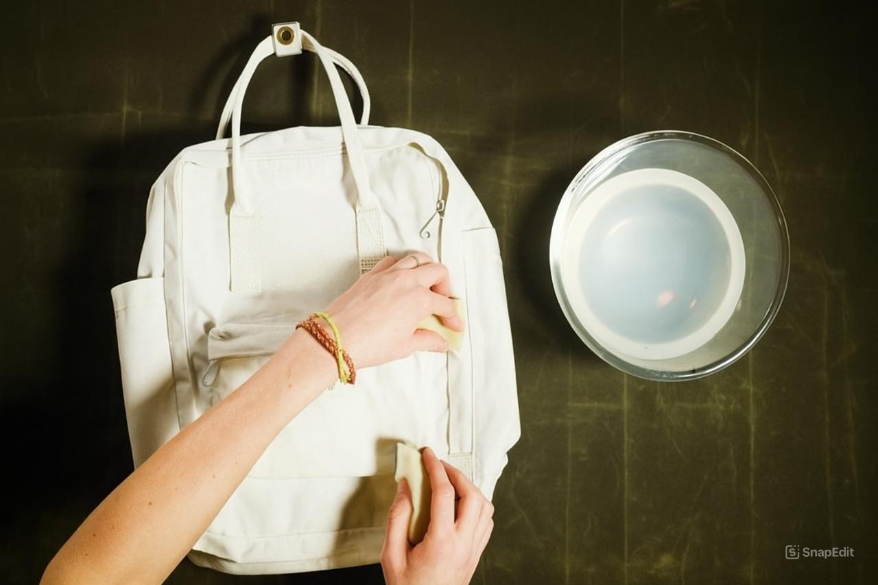 Giặt túi vải màu trắng bằng tay giúp túi vải sạch, bền
