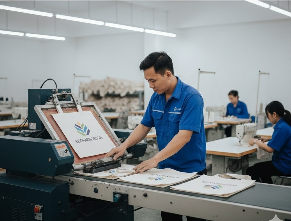 Xưởng tiến hành sản xuất in số lương lớn