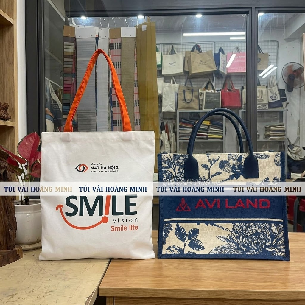 so sánh túi vải canvas và túi vải linen
