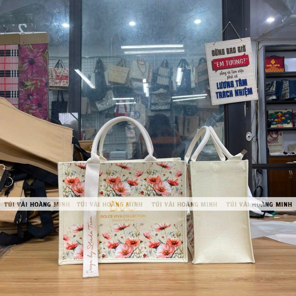 túi vải linen DVC quà tặng thương hiệu dành cho khách hàng