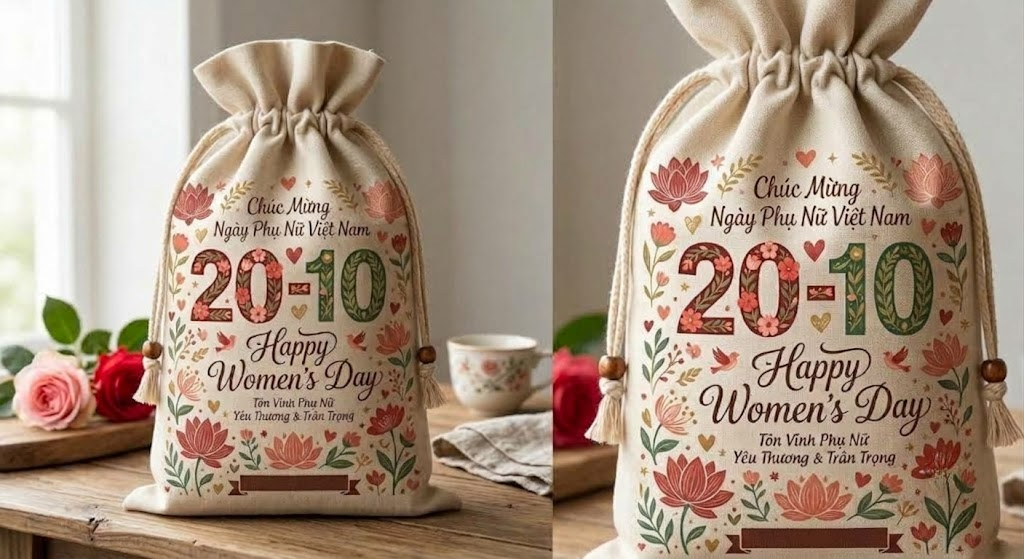 Túi vải dây rút 20/10