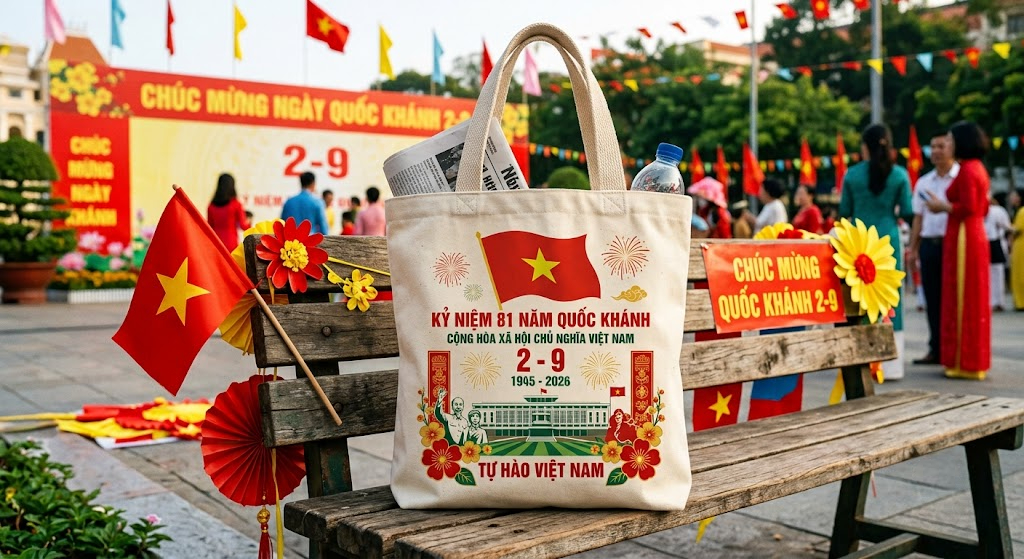 Mẫu thiết kế túi vải canvas dịp lễ quốc khánh 2-9
