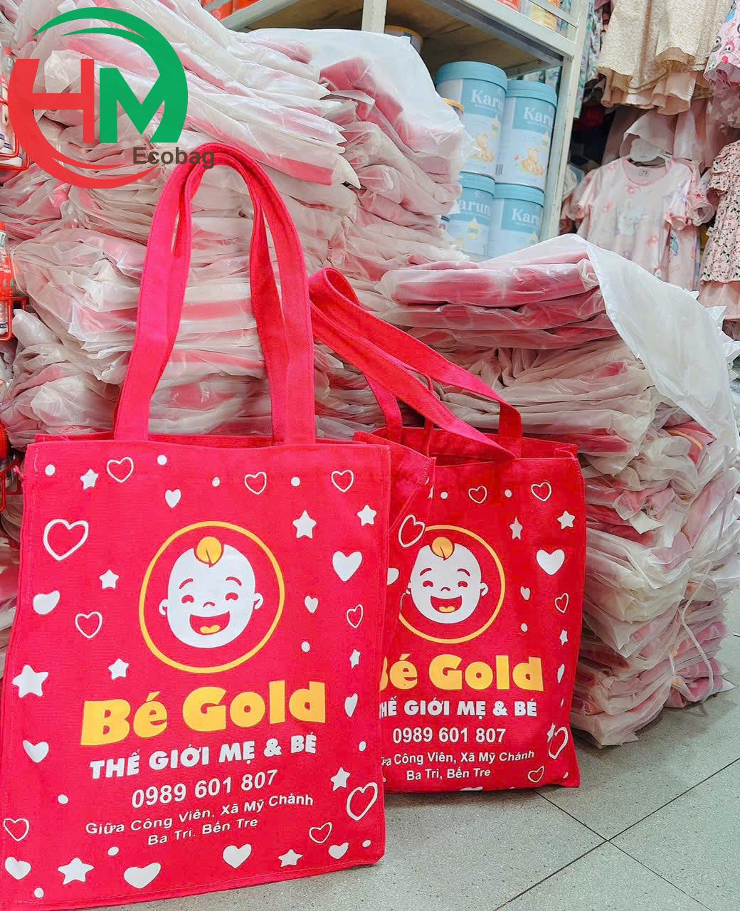 Túi vải canvas Bé Gold  món quà tặng khách hàng đến từ thương hiệu Bé Gold