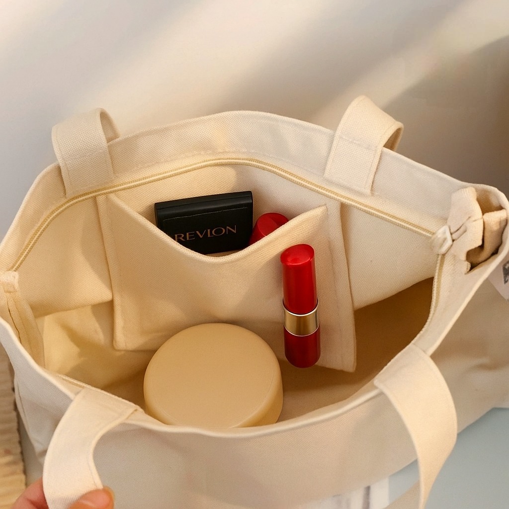 túi vải canvas đựng đồ trang điểm cá nhân