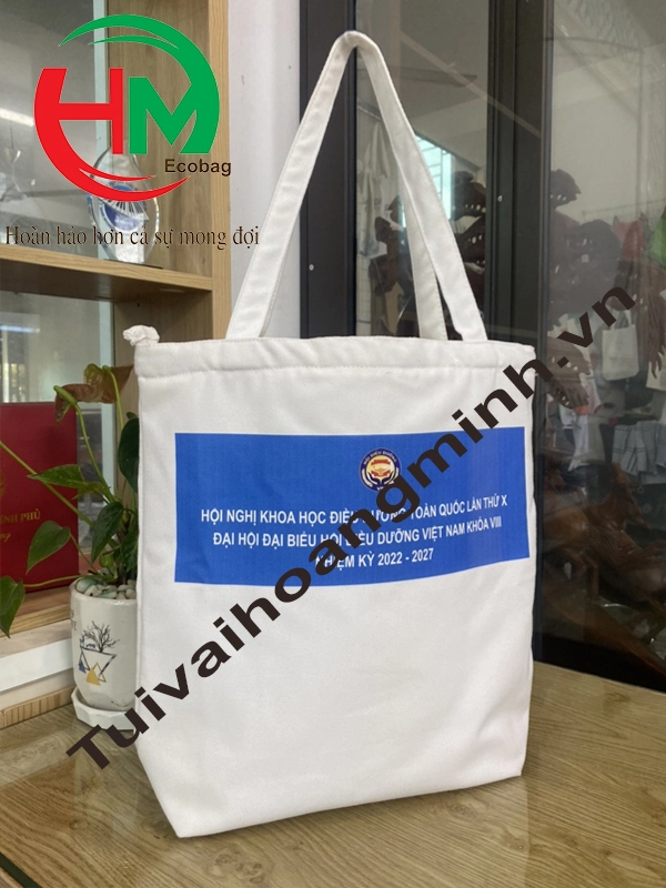 túi vải canvas cho các hội nghị triển lãm sản xuất tại xưởng Túi Vải Hoàng Minh
