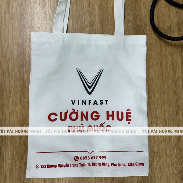 túi vải canvas quảng cáo tại xưởng Túi Vải Hoàng Minh