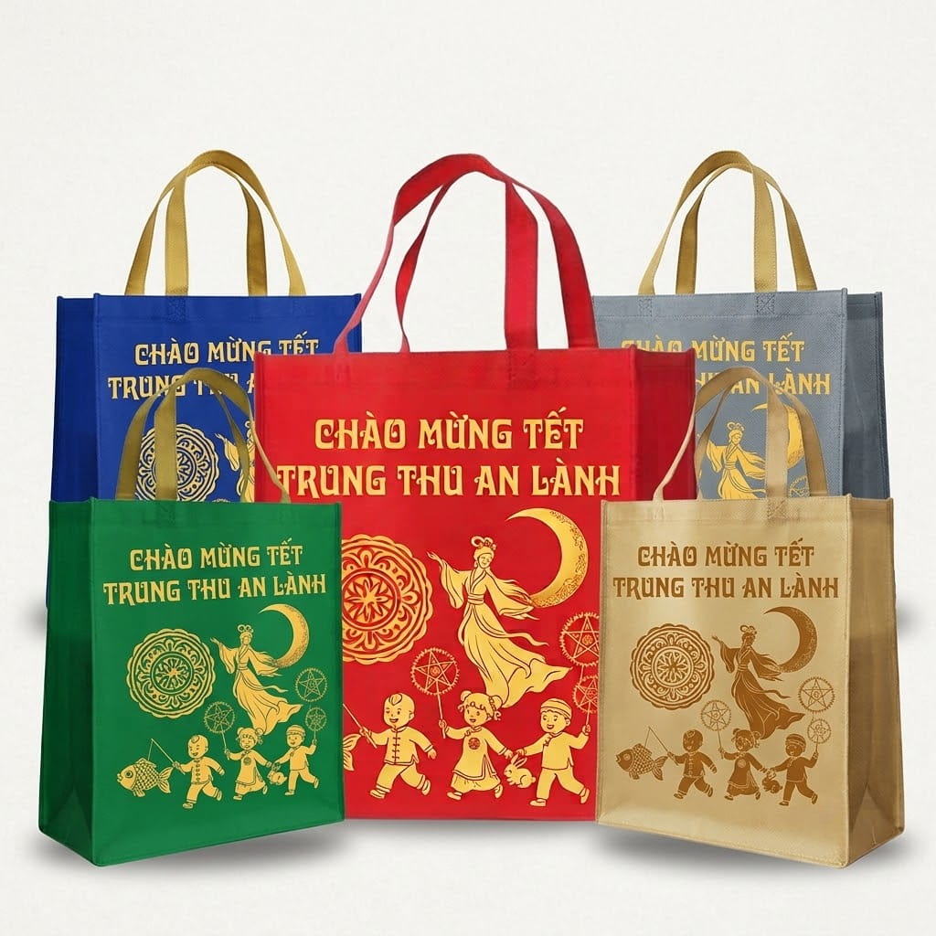 Túi vải đựng bánh trung thu
