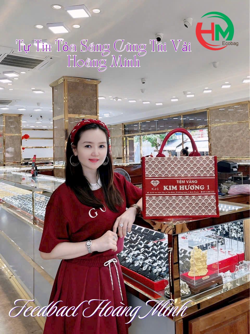 Feedback túi vải quà tặng trực tiếp của khách hàng tại Túi Vải Hoàng Minh