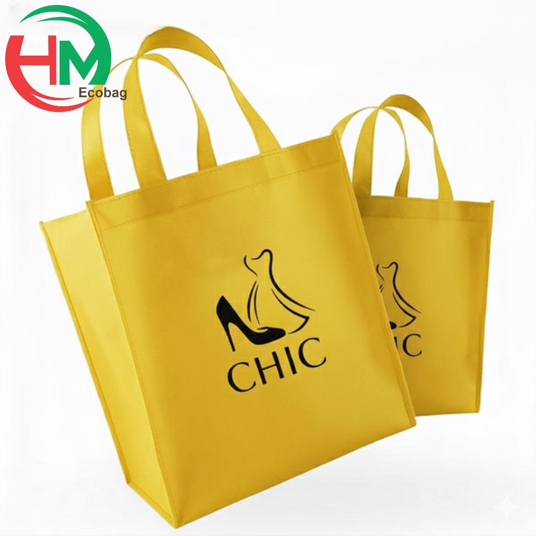 Túi vải không dệt in logo Chic sản xuất tại xưởng Túi vải Hoàng Minh