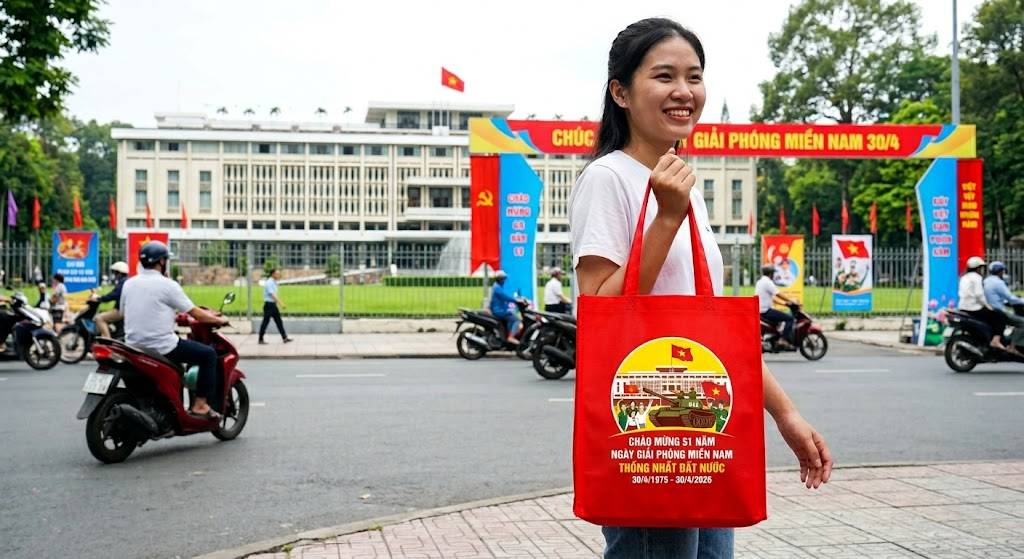 Túi vải không dệt quà tặng dịp lễ 30/4