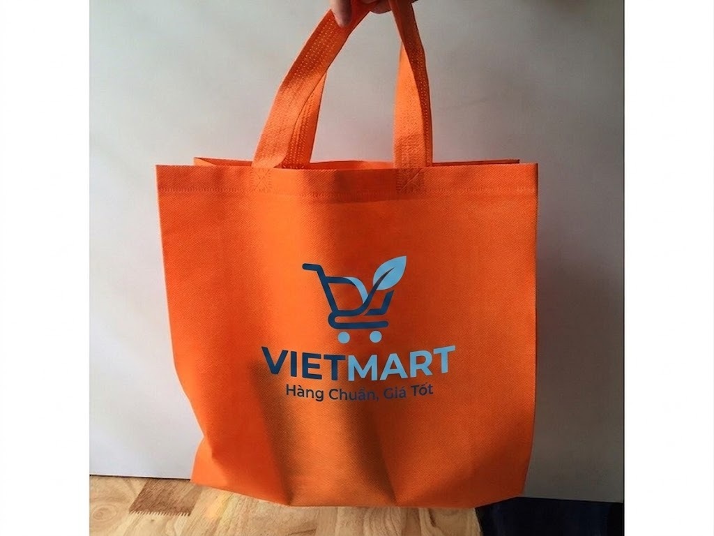 túi vải không dệt siêu thị may quai