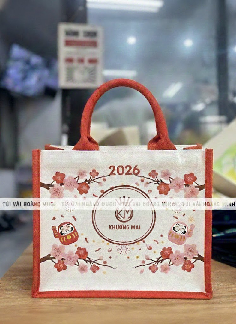 túi vải linen đựng quà tặng in theo yêu cầu doanh nghiệp
