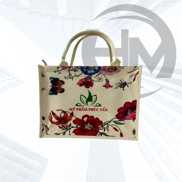Túi vải quà tặng mỹ phẩm phúc tấn