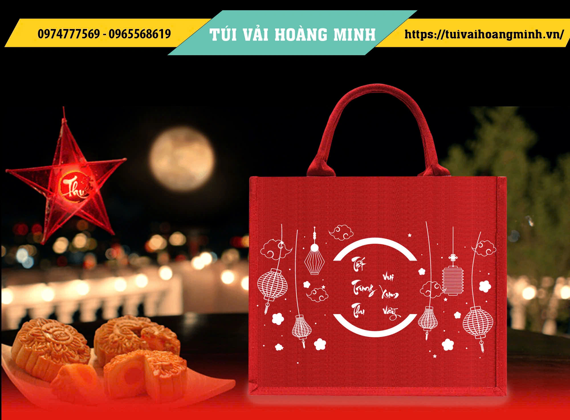 Giá túi vải trung thu phụ thuộc vào chất liệu