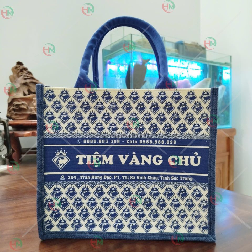 Túi vải linen tiệm vàng chủ