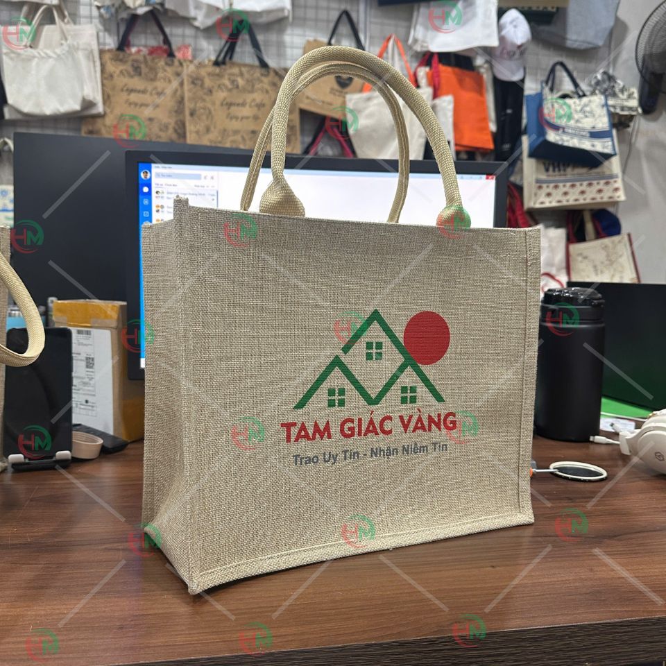 túi vải line tam giác vàng