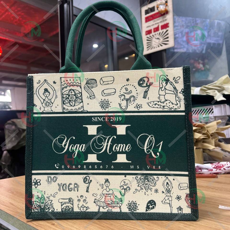 Túi vải linen Yoga Home