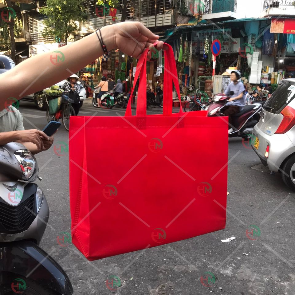 Túi vải không dệt đỏ