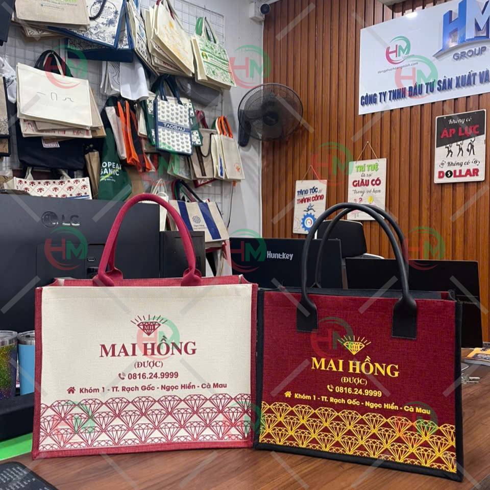 Túi vải linen Mai Hồng