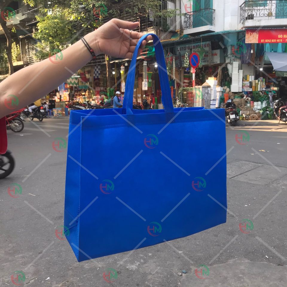 túi vải không dệt xanh lam