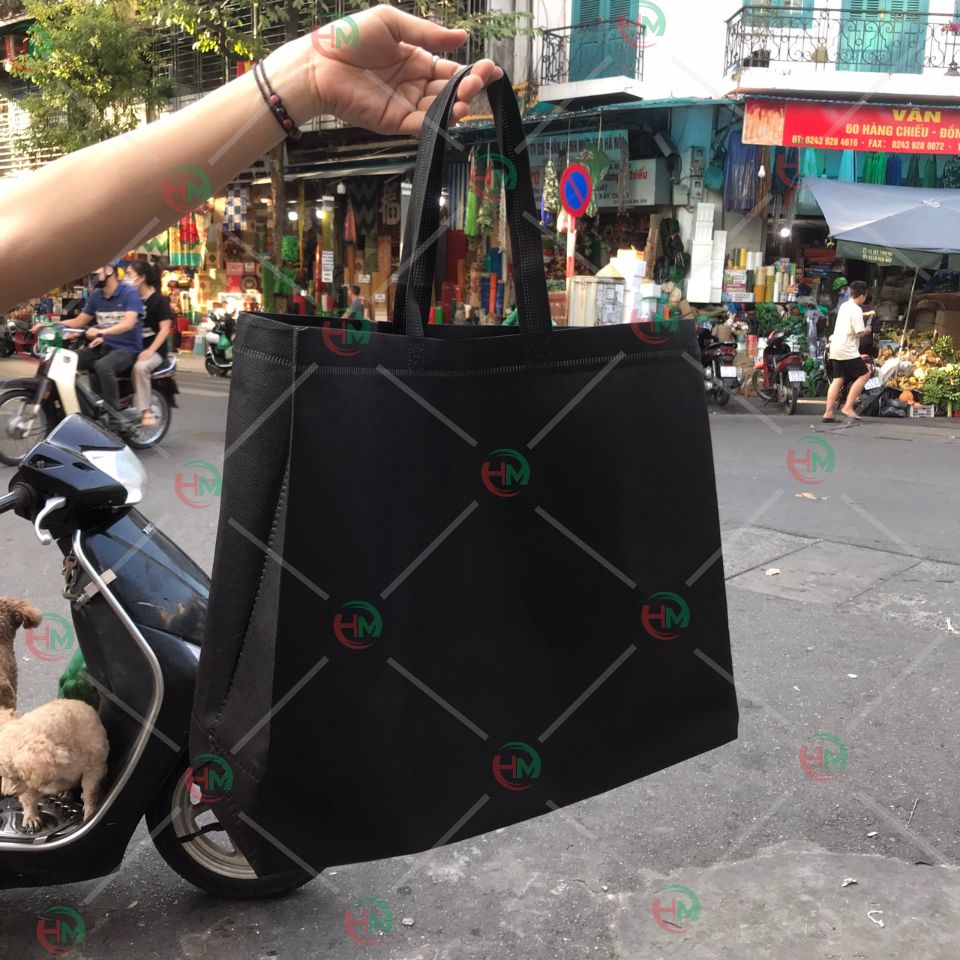 túi vải không dệt đen