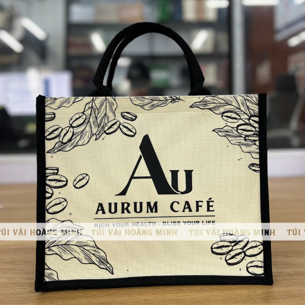 Túi vải linen Aurum Cafe