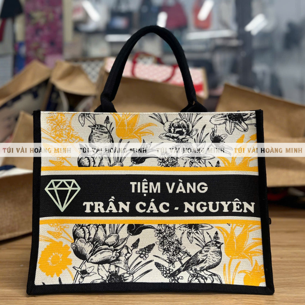 Túi vải linen Tiệm vàng Trần Các - Nguyên