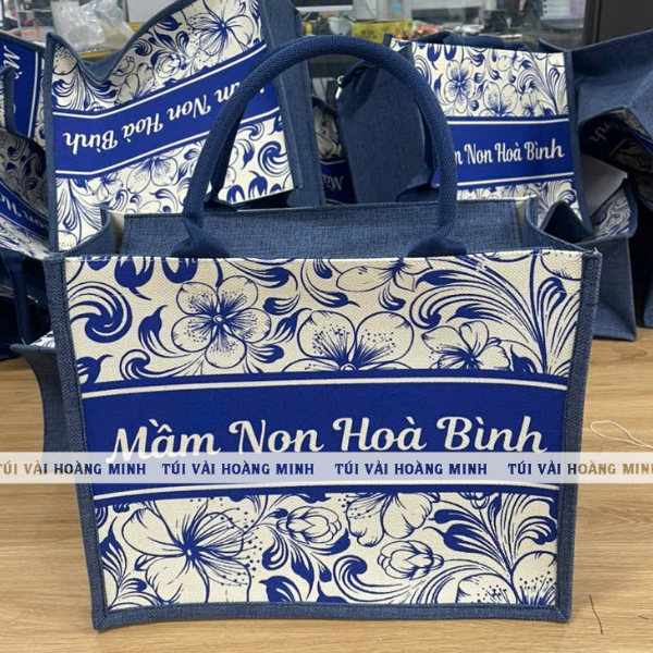 Túi vải linen Mầm Non Hòa Bình
