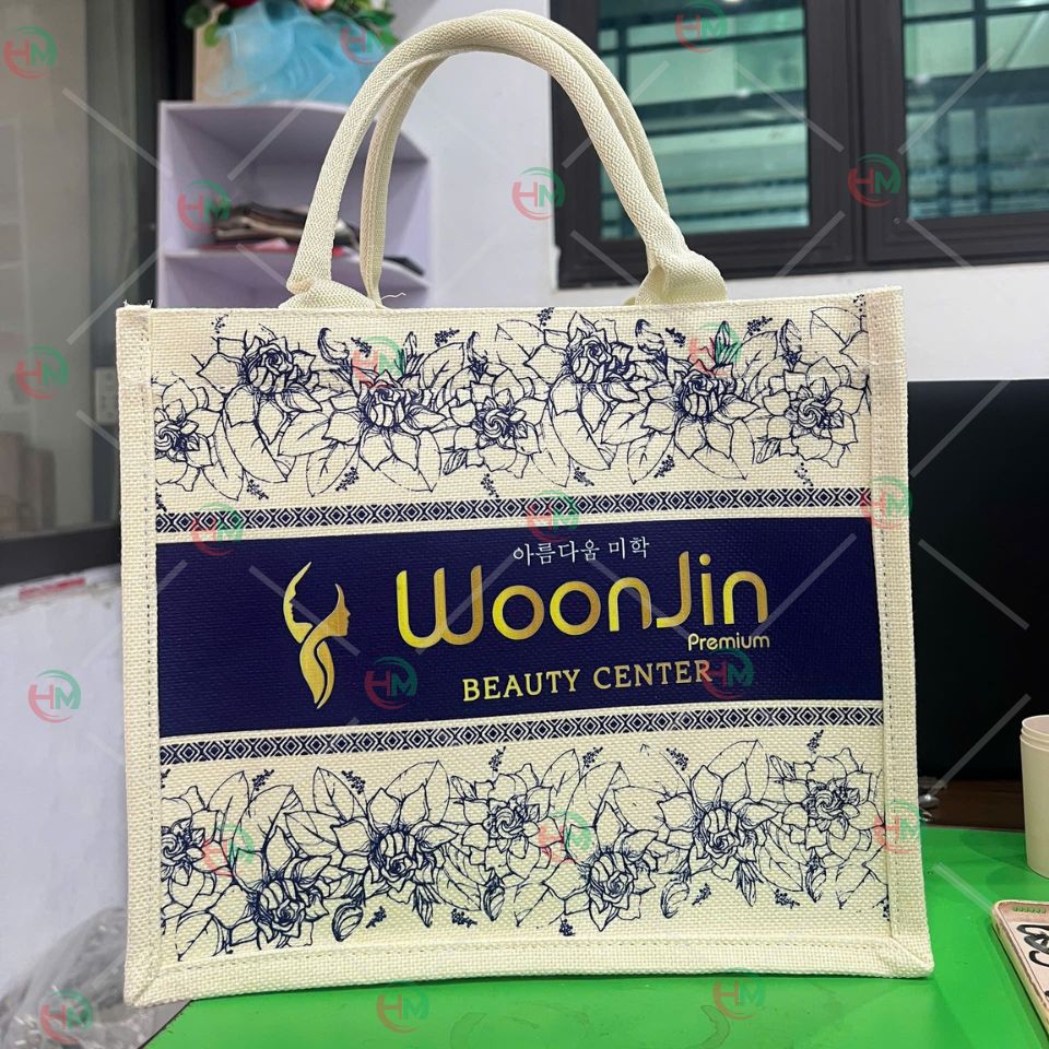 Túi vải linen Woonjin beauty center