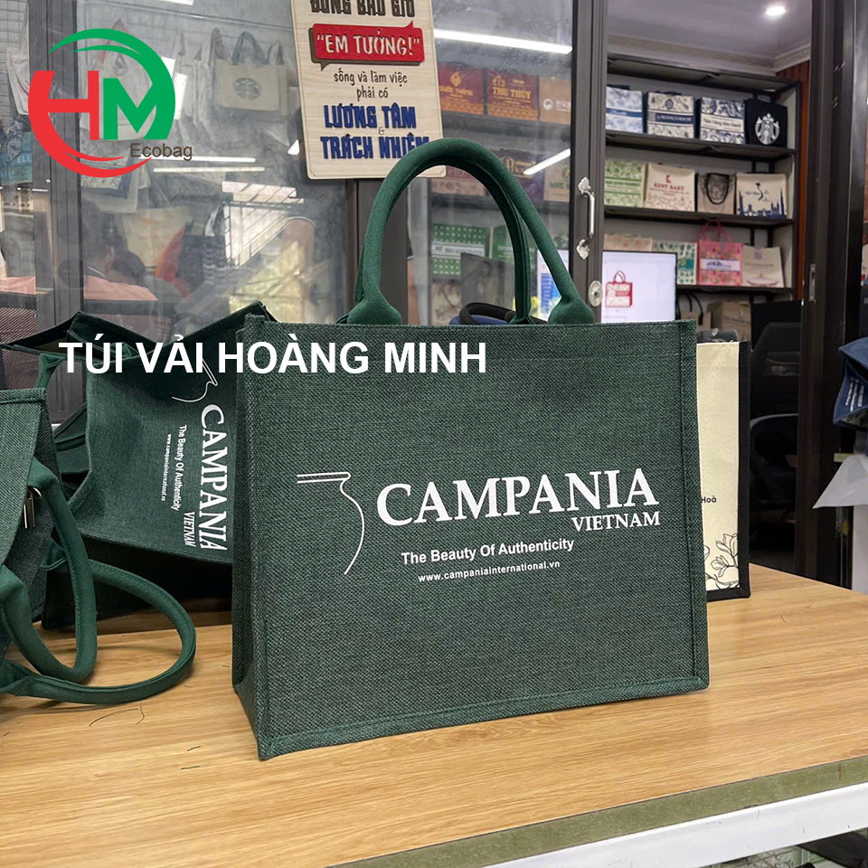 Túi vải linen in logo Campania Vietnam