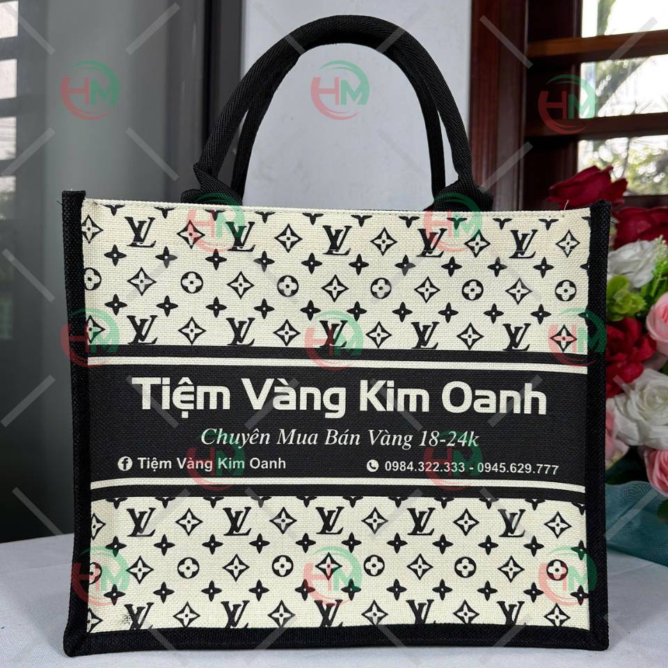 Túi vải linen tiệm vàng kim oanh