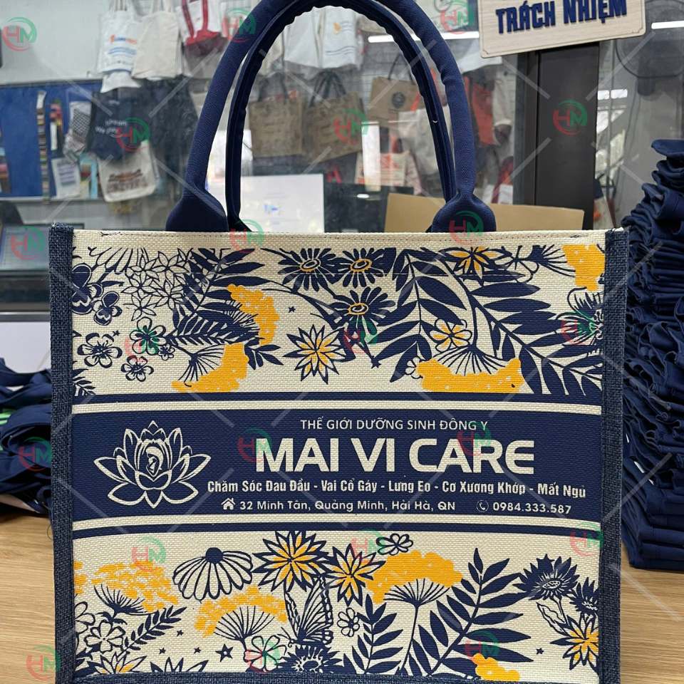 Túi vải linen Mai vi care