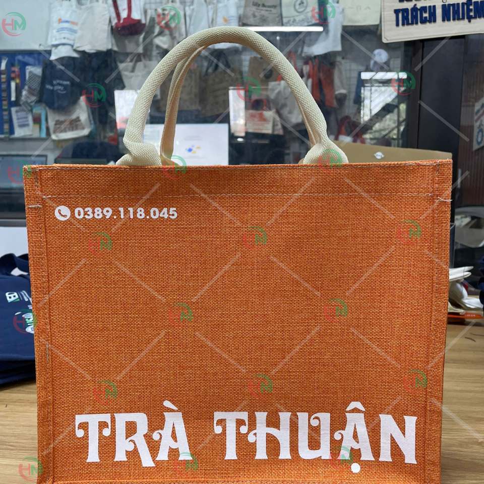 Túi vải linen trà thuận