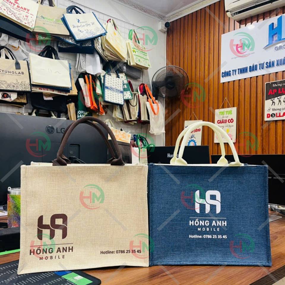 Túi vải linen Hồng Anh mobile