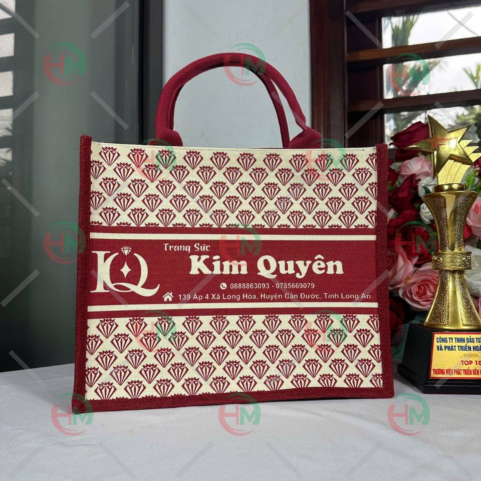 Túi vải linen trang sức Kim Quyên